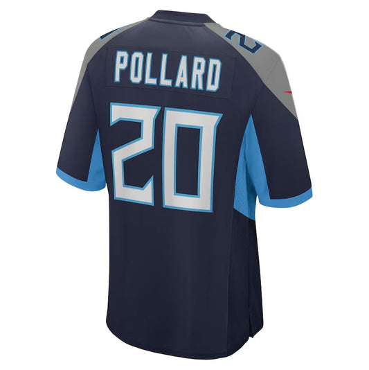 T.Titans #20 Tony Pollard Game Player Jersey - Navy American Football Jerseys