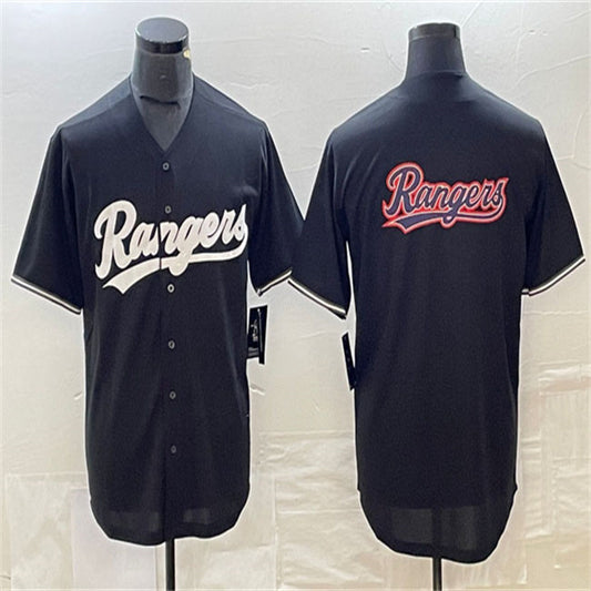 Los Angeles Dodgers Texas Rangers Black Team Big Logo Home Authentic Patch Jersey Baseball Jerseys