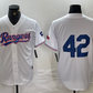 Texas Rangers #42 Jackie Robinson White Cool Base Stitched Baseball Jersey）