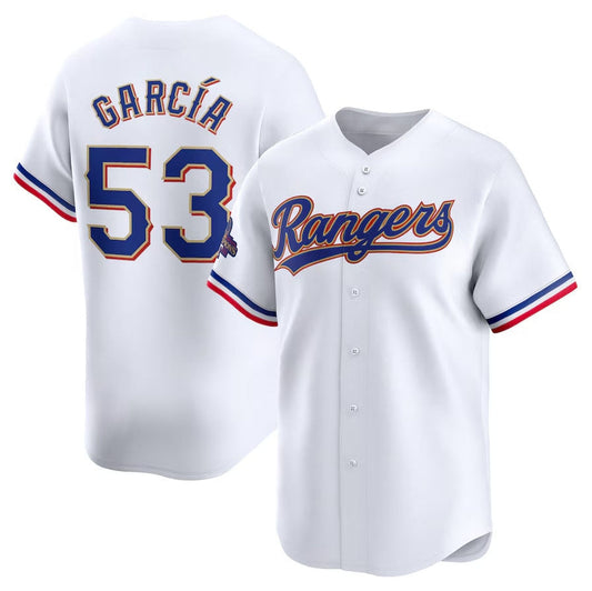 Texas Rangers #53 Adolis Garcia 2024 Gold Collection Limited Player Jersey – White Baseball Jerseys
