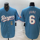 Texas Rangers #6 Josh Jung Number Light Blue Team Logo Cool Base Baseball Jersey