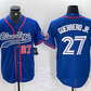 Toronto Blue Jays #27 Vladimir Guerrero Jr Blue Cool Base Stitched Baseball Jersey
