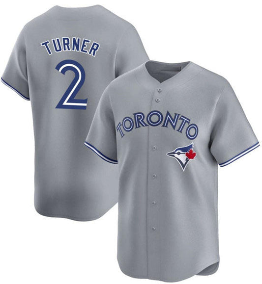 Toronto Blue Jays #2 Justin Turner Gray Cool Base Baseball Stitched Jersey