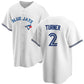 Toronto Blue Jays #2 Justin Turner White Cool Base Stitched Baseball Jersey