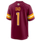 W.Commanders #1 Number 1 Dad Game Jersey - Burgundy American Football Jersey