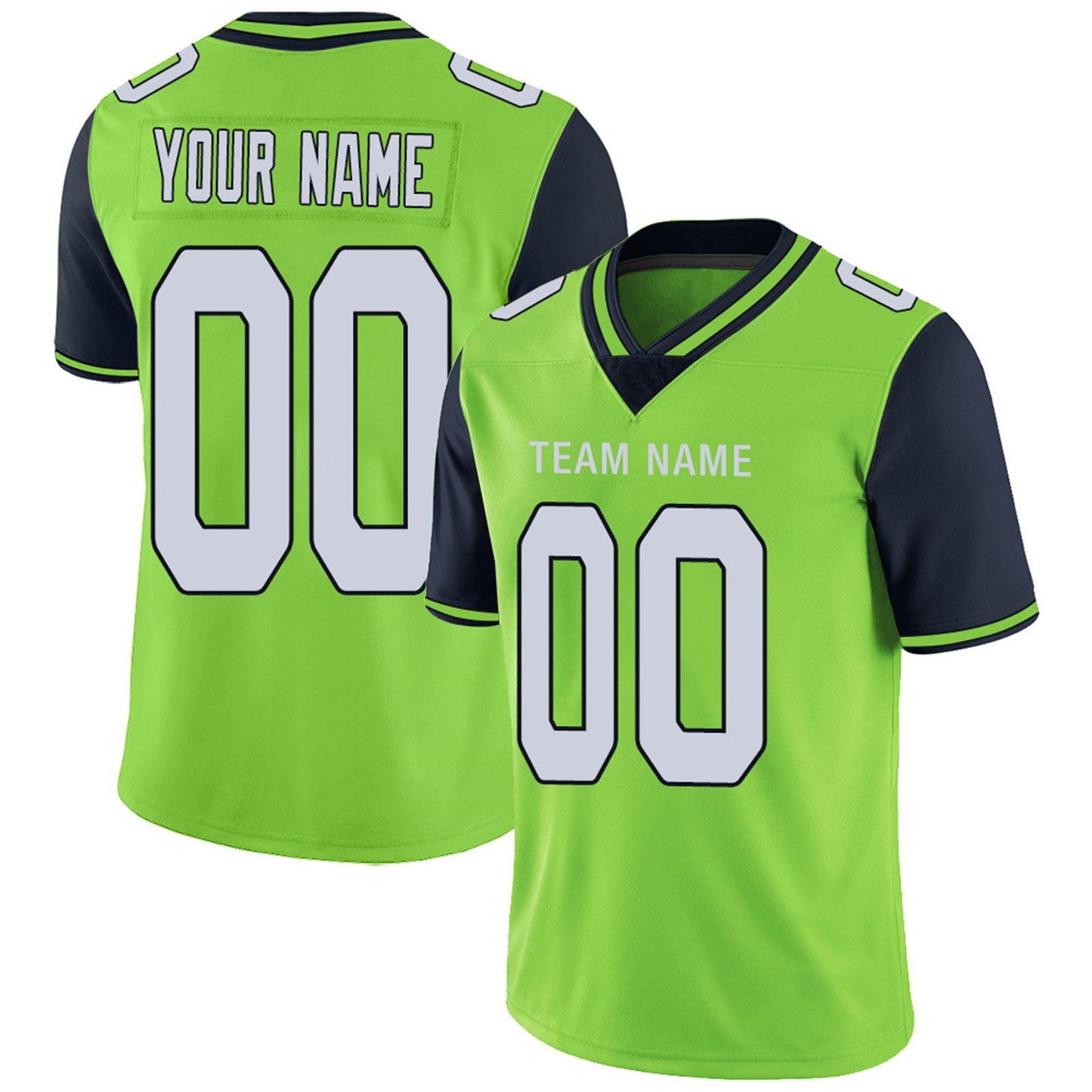 Custom S.Seahawks Football Jerseys Team Player or Personalized Design Your Own Name for Men's Women's Youth Jerseys Navy