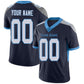 Custom T.Titans Football Jerseys Team Player or Personalized Design Your Own Name for Men's Women's Youth Jerseys Navy