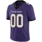 Custom B.Ravens Football JerseyS Team Player or Personalized Design Your Own Name for Men's Women's Youth Jerseys Purple