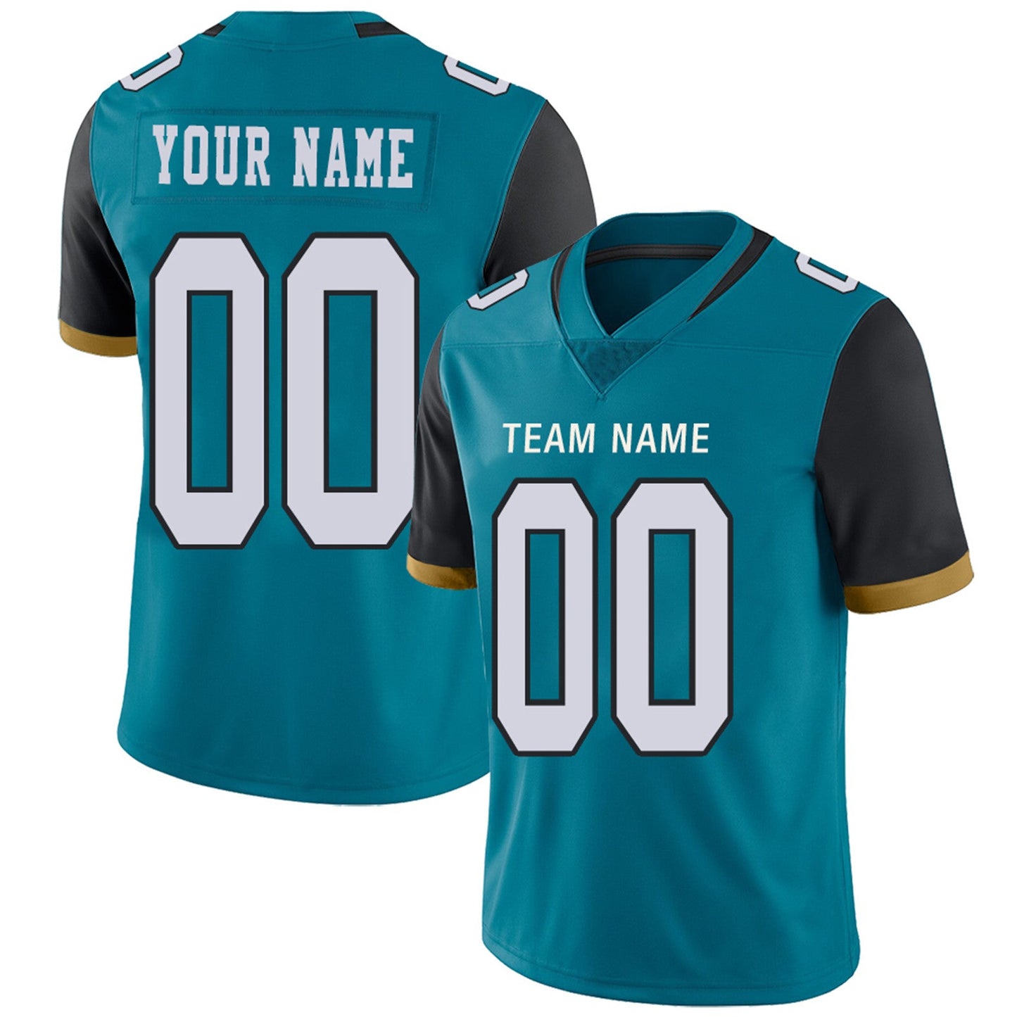 Custom J.Jaguars Football Jerseys Team Player or Personalized Design Your Own Name for Men's Women's Youth Jerseys Teal