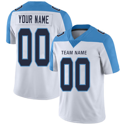 Custom T.Titans Football Jerseys Team Player or Personalized Design Your Own Name for Men's Women's Youth Jerseys Navy