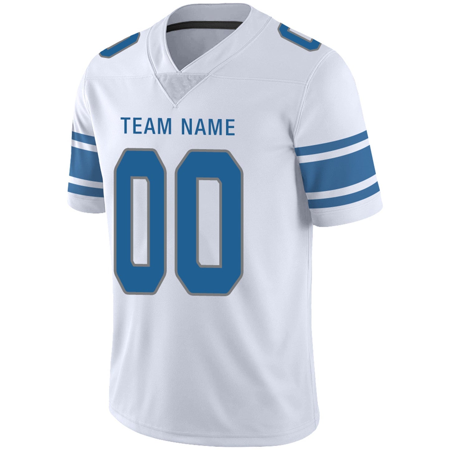 Custom D.Lions Football Jersey Team Player or Personalized Design Your Own Name for Men's Women's Youth Jerseys Blue