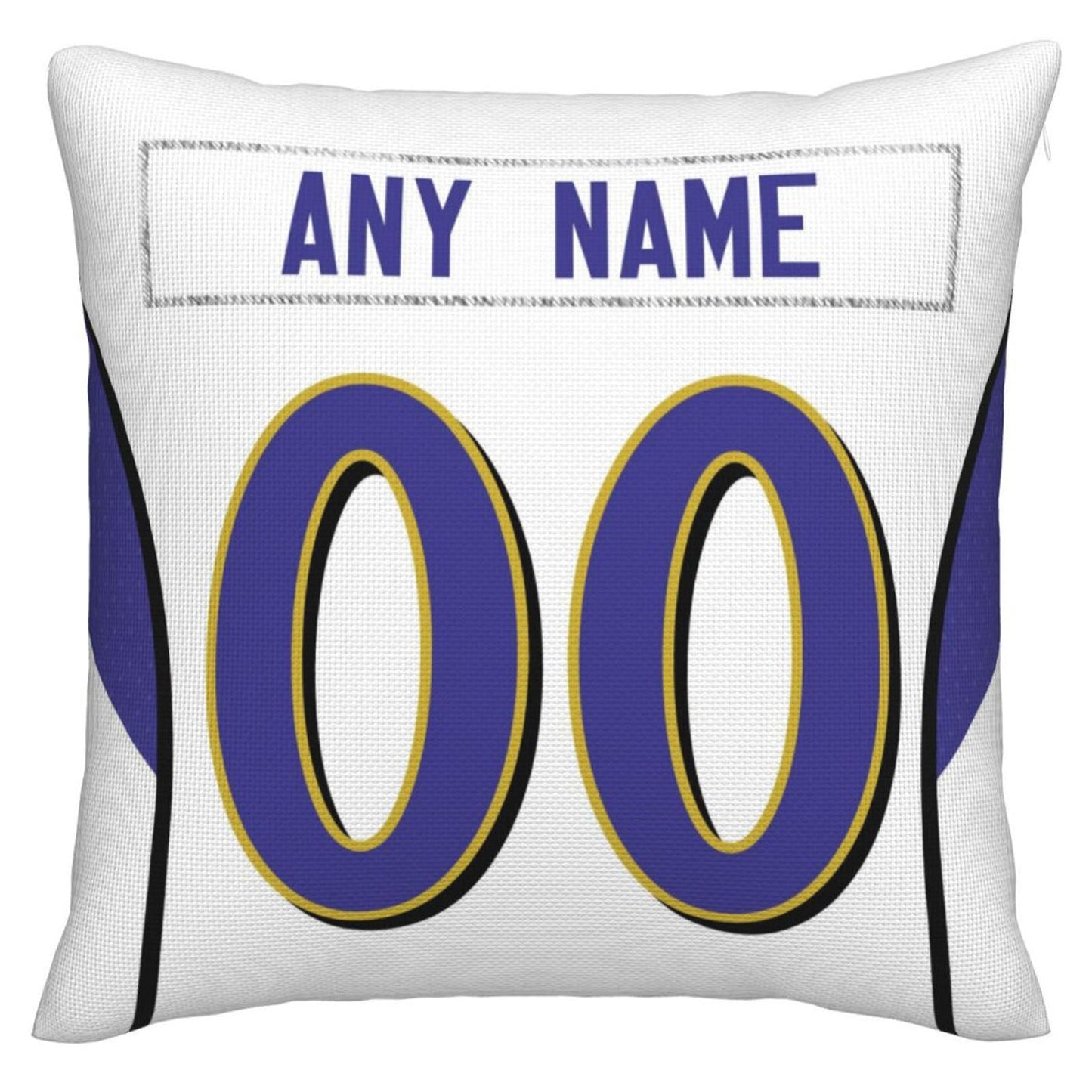 Custom B.Ravens Pillow Purple Football Team Decorative Throw Pillow Case Print Personalized Football Style Fans Letters & Number Birthday Gift Football Pillows