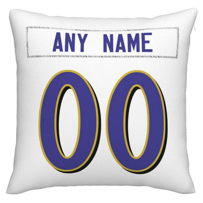 Custom B.Ravens Pillow Purple Football Team Decorative Throw Pillow Case Print Personalized Football Style Fans Letters & Number Birthday Gift Football Pillows