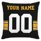 Custom P.Steelers Pillow Decorative Throw Pillow Case - Print Personalized Football Team Fans Name & Number Birthday Gift Football Pillows