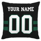 Custom NY.Jets Pillow Decorative Throw Pillow Case - Print Personalized Football Team Fans Name & Number Birthday Gift Football Pillows