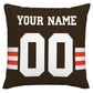 Custom C.Browns Pillow Decorative Throw Pillow Case - Print Personalized Football Team Fans Name & Number Birthday Gift Football Pillows