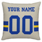 Custom LA.Rams Pillow Decorative Throw Pillow Case - Print Personalized Football Team Fans Name & Number Birthday Gift Football Pillows