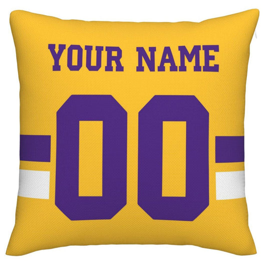 Custom MN.Vikings Pillow Decorative Throw Pillow Case - Print Personalized Football Team Fans Name & Number Birthday Gift Football Pillows