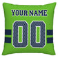 Custom S.Seahawks Pillow Decorative Throw Pillow Case - Print Personalized Football Team Fans Name & Number Birthday Gift Football Pillows