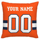 Custom D.Broncos Pillow Decorative Throw Pillow Case - Print Personalized Football Team Fans Name & Number Birthday Gift Football Pillows