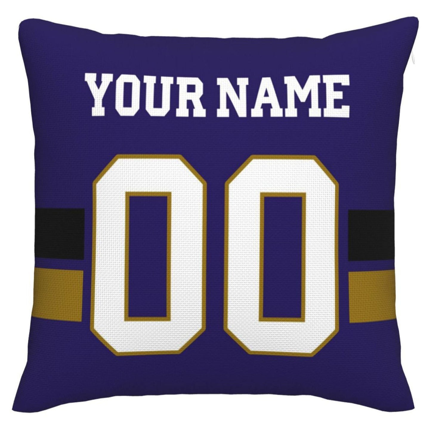 Custom B.Ravens Pillow Purple Football Team Decorative Throw Pillow Case Print Personalized Football Style Fans Letters & Number Birthday Gift Football Pillows