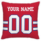 Custom B.Bills Pillow Royal Football Team Decorative Throw Pillow Case Print Personalized Football Style Fans Letters & Number Birthday Gift Football Pillows