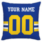 Custom LA.Rams Pillow Decorative Throw Pillow Case - Print Personalized Football Team Fans Name & Number Birthday Gift Football Pillows