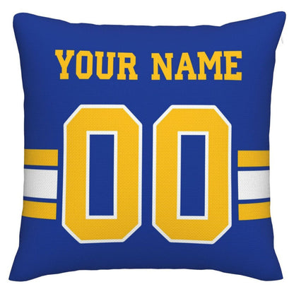 Custom LA.Chargers Pillow Decorative Throw Pillow Case - Print Personalized Football Team Fans Name & Number Birthday Gift Football Pillows