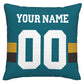 Custom J.Jaguars Pillow Decorative Throw Pillow Case - Print Personalized Football Team Fans Name & Number Birthday Gift Football Pillows