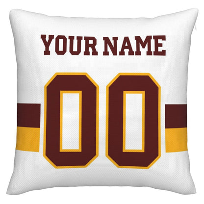 Custom W.Football Team Pillow Decorative Throw Pillow Case - Print Personalized Football Team Fans Name & Number Birthday Gift Football Pillows