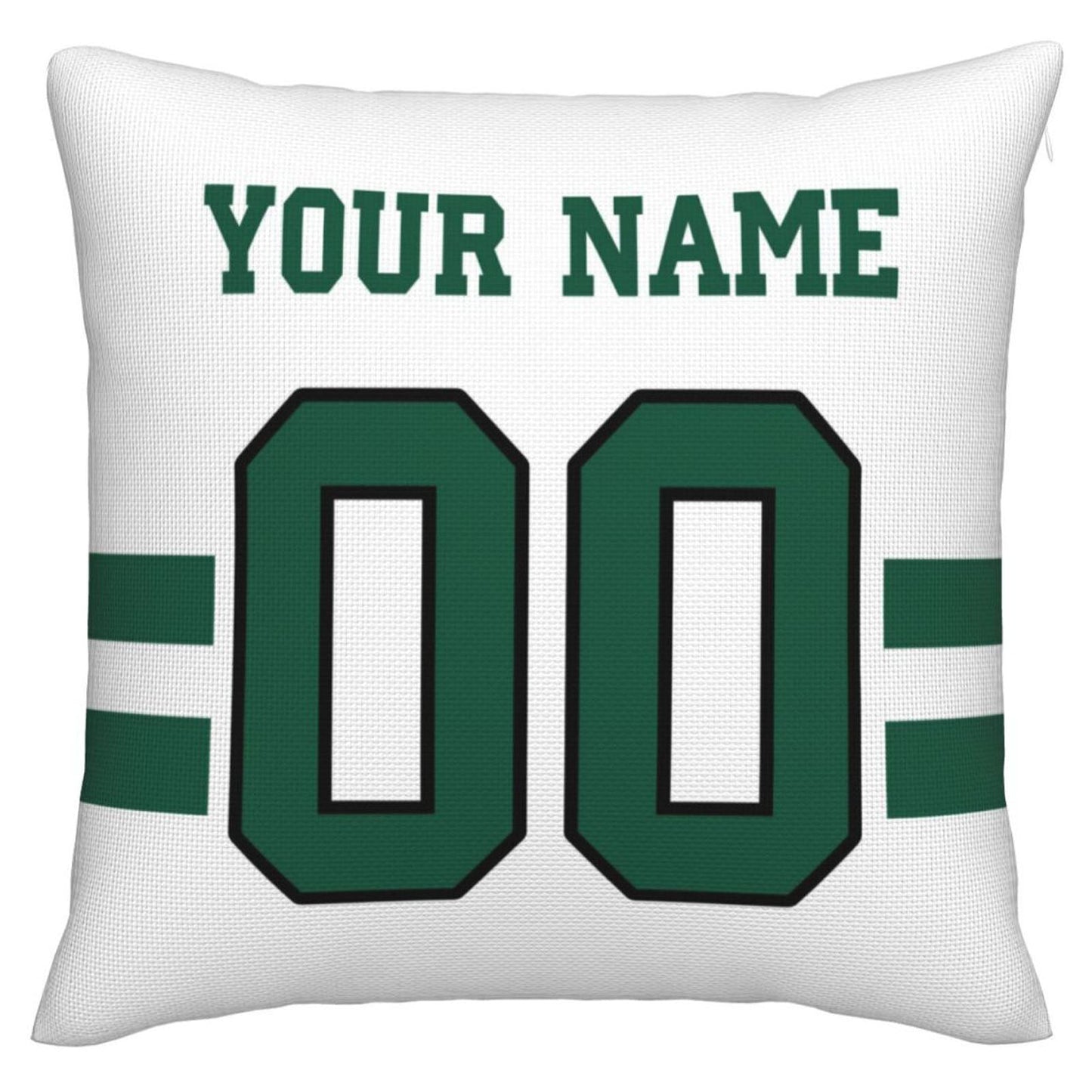 Custom NY.Jets Pillow Decorative Throw Pillow Case - Print Personalized Football Team Fans Name & Number Birthday Gift Football Pillows