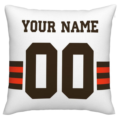 Custom C.Browns Pillow Decorative Throw Pillow Case - Print Personalized Football Team Fans Name & Number Birthday Gift Football Pillows