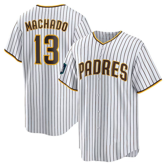 San Diego Padres #13 Manny Machado 2024 World Tour Seoul Series Home Replica Player Jersey - White Baseball Jerseys