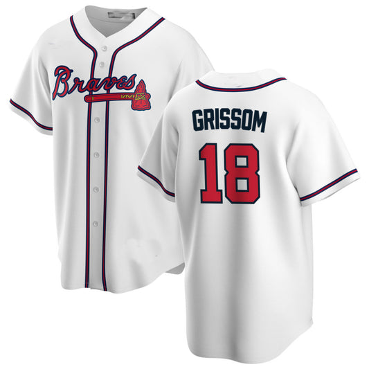Atlanta Braves #18 Vaughn Grissom White Alternate Authentic Player Jersey Stitches Baseball Jerseys