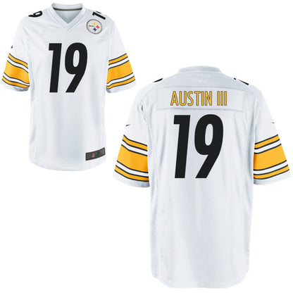 Football Jerseys P.Steelers #19 Calvin Austin III Stitched Game Jersey