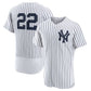 New York Yankees #22 Juan Soto Home Authentic Player Jersey – White Stitches Baseball Jerseys