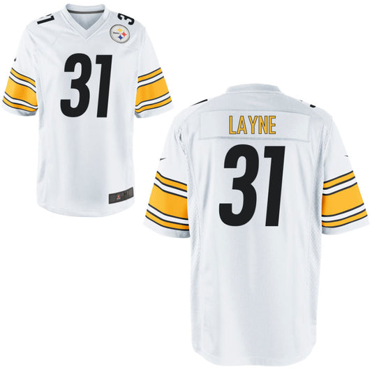 Football Jerseys P.Steelers #31 Justin Layne Player Stitched Game Jersey