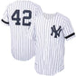 New York Yankees #42 Mariano Rivera Mitchell & Ness Home 2000 Cooperstown Collection Authentic Jersey - White/Navy Stitches Baseball Jerseys