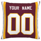 Custom W.Football Team Pillow Decorative Throw Pillow Case - Print Personalized Football Team Fans Name & Number Birthday Gift Football Pillows
