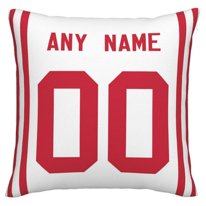 Custom SF.49ers Pillow Decorative Throw Pillow Case - Print Personalized Football Team Fans Name & Number Birthday Gift Football Pillows