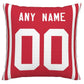 Custom SF.49ers Pillow Decorative Throw Pillow Case - Print Personalized Football Team Fans Name & Number Birthday Gift Football Pillows