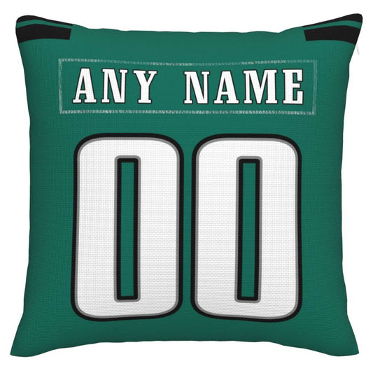 Custom P.Eagles Pillow Decorative Throw Pillow Case - Print Personalized Football Team Fans Name & Number Birthday Gift Football Pillows