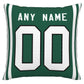 Custom NY.Jets Pillow Decorative Throw Pillow Case - Print Personalized Football Team Fans Name & Number Birthday Gift Football Pillows