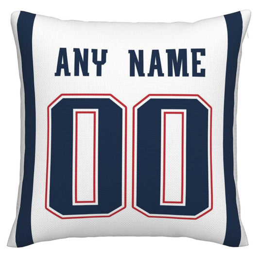 Custom NE.Patriots Pillow Decorative Throw Pillow Case - Print Personalized Football Team Fans Name & Number Birthday Gift Football Pillows