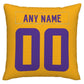 Custom MN.Vikings Pillow Decorative Throw Pillow Case - Print Personalized Football Team Fans Name & Number Birthday Gift Football Pillows