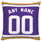 Custom MN.Vikings Pillow Decorative Throw Pillow Case - Print Personalized Football Team Fans Name & Number Birthday Gift Football Pillows