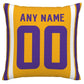 Custom MN.Vikings Pillow Decorative Throw Pillow Case - Print Personalized Football Team Fans Name & Number Birthday Gift Football Pillows