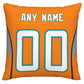 Custom M.Dolphins Pillow Decorative Throw Pillow Case - Print Personalized Football Team Fans Name & Number Birthday Gift Football Pillows