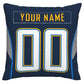 Custom LA.Chargers Pillow Decorative Throw Pillow Case - Print Personalized Football Team Fans Name & Number Birthday Gift Football Pillows