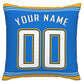 Custom LA.Chargers Pillow Decorative Throw Pillow Case - Print Personalized Football Team Fans Name & Number Birthday Gift Football Pillows